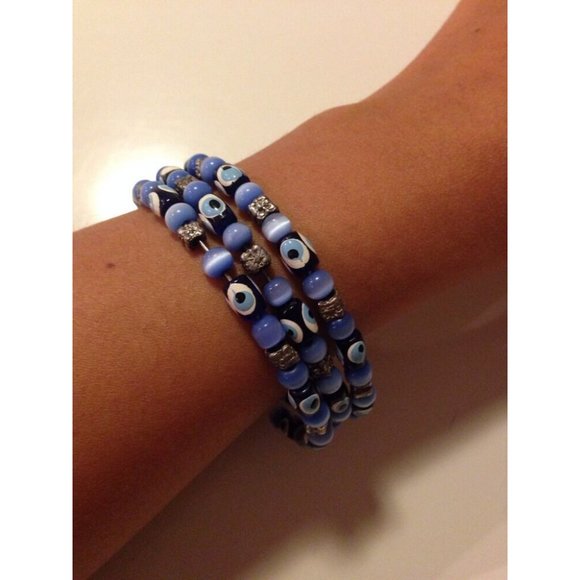 Unbranded Jewelry - Fashion Custom Jewelry Evil Eye Blue Swirly Snake